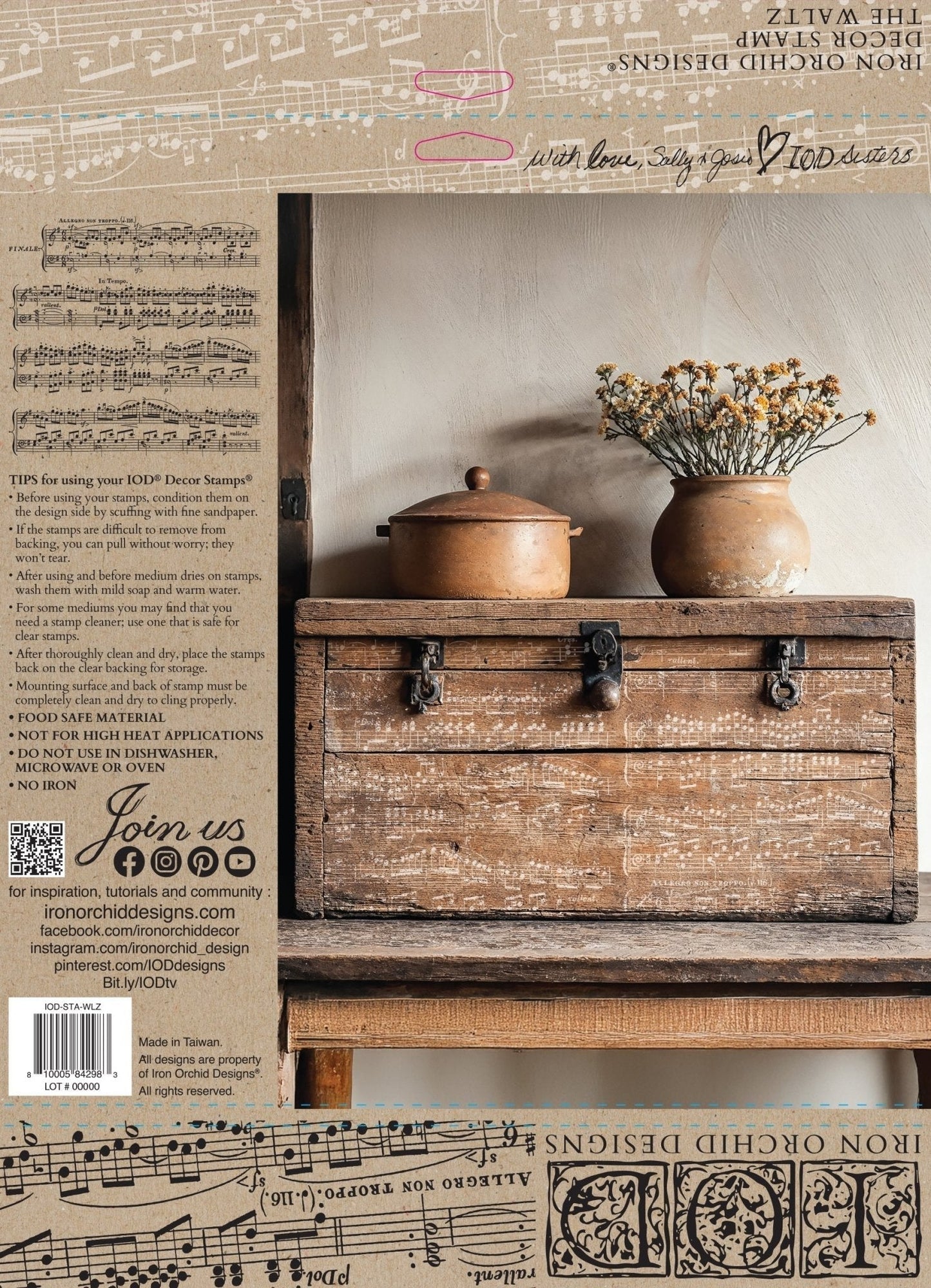 The Waltz Stamp 12x12 IOD Stamp - The Mustard Seed Collection, The Seed