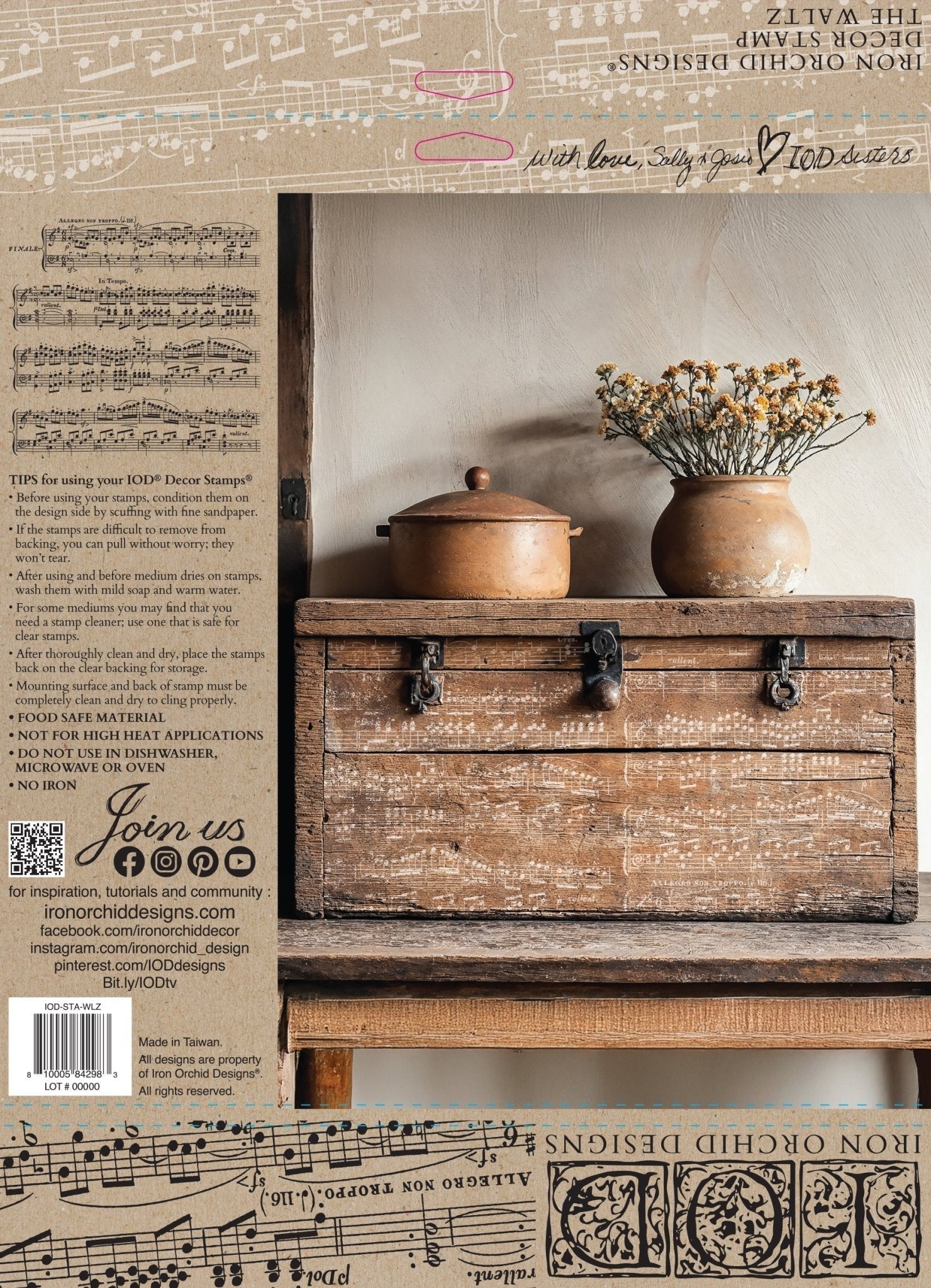 The Waltz Stamp 12x12 IOD Stamp - The Mustard Seed Collection, The Seed