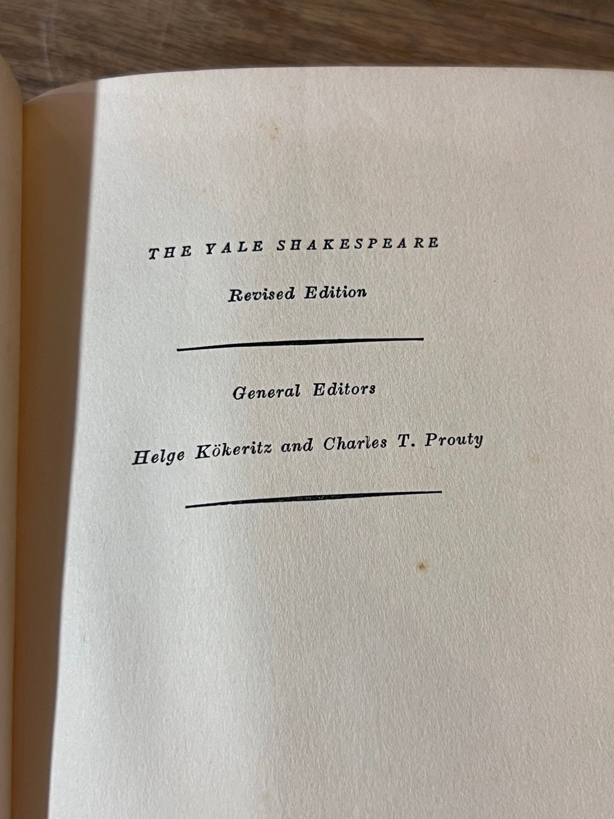 The Yale Shakespeare Book 