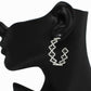 Thin Clover Cutout Hoop Earring: Silver / ONE SIZE
