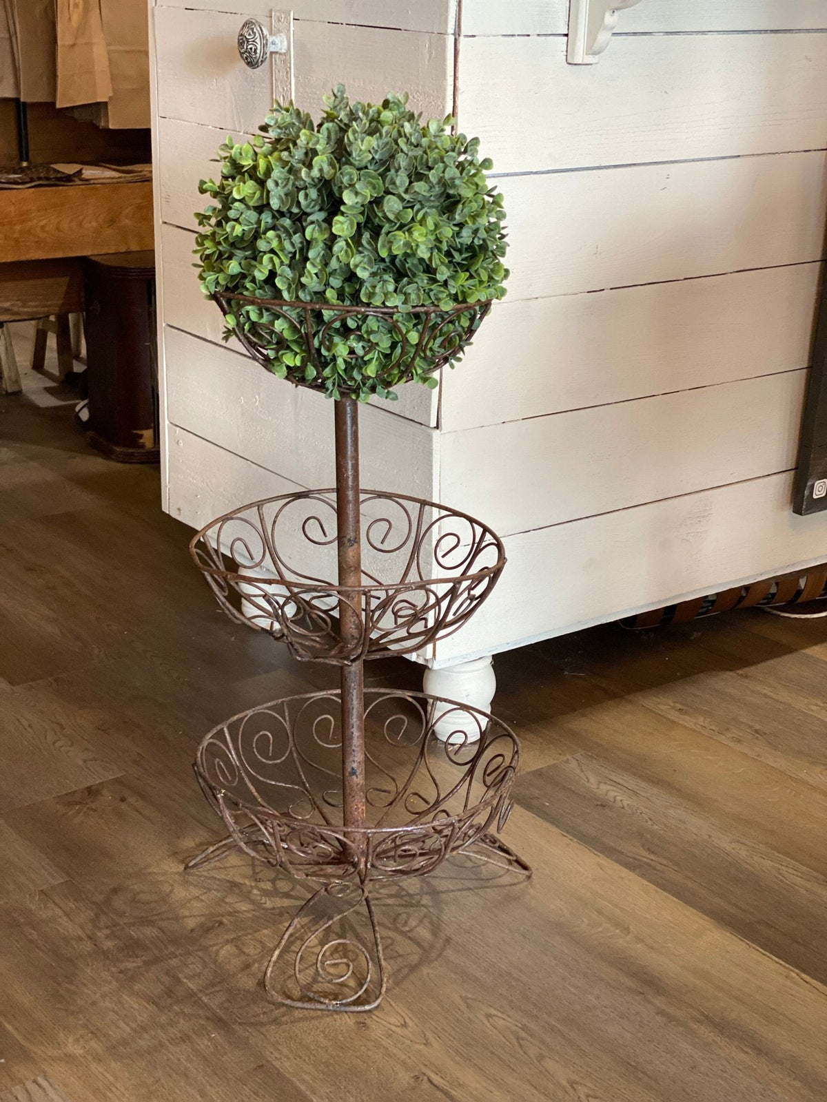 Three-Tiered Wire Basket Stand - The Mustard Seed Collection, The Seed