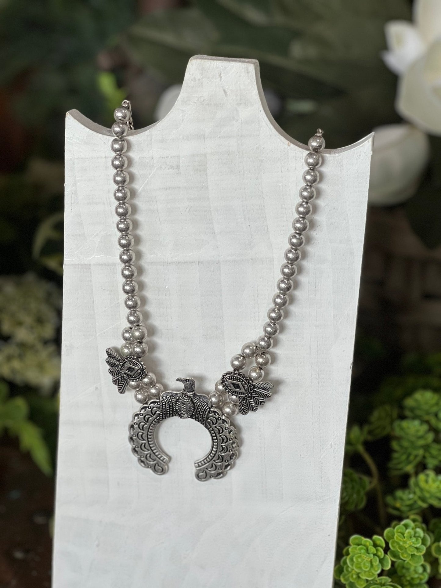 Thunderbird Squash Blossom Necklace