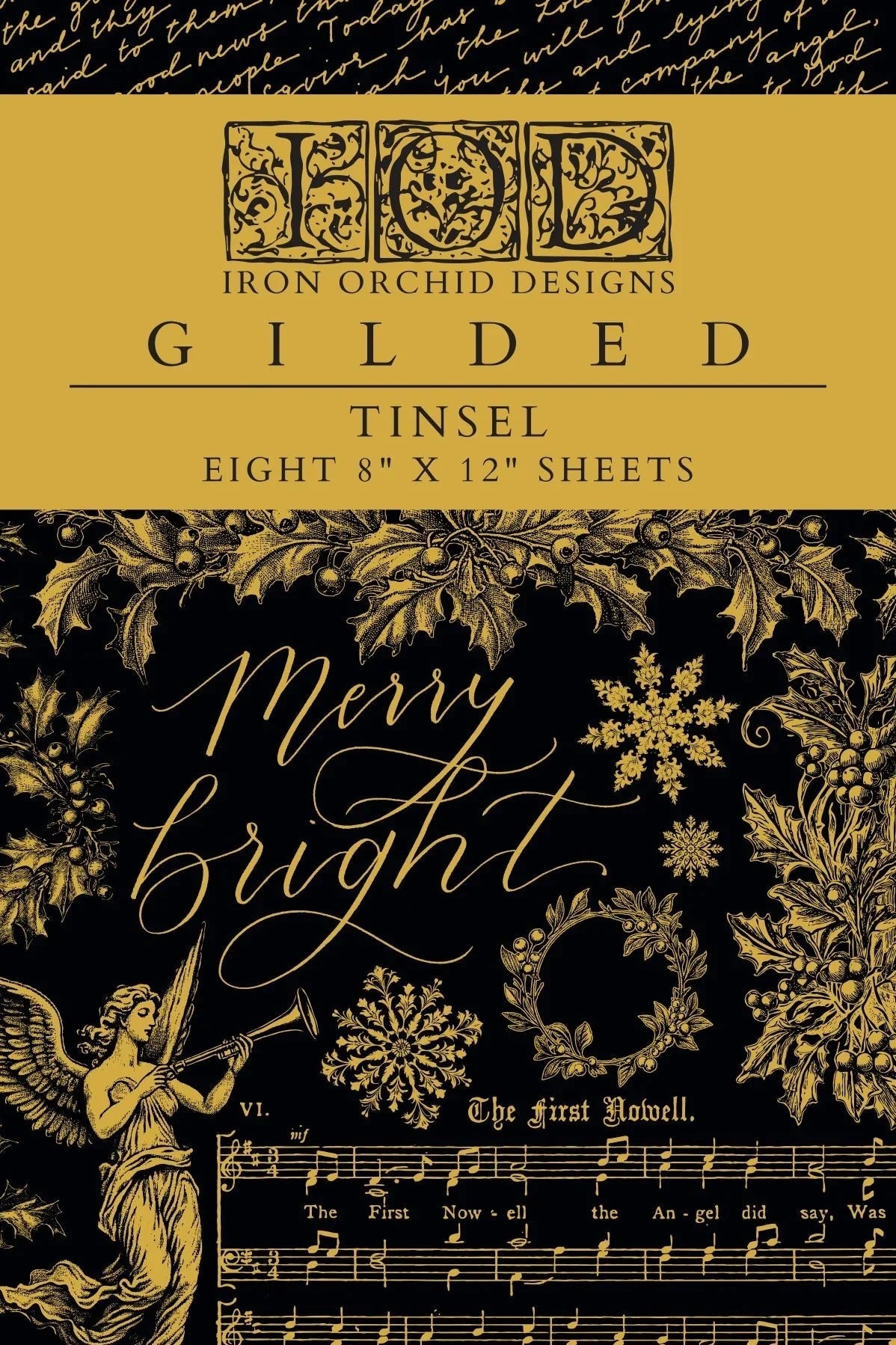 Tinsel Foil IOD Paint Inlay 8x12 Pad™ - The Mustard Seed Collection, The Seed