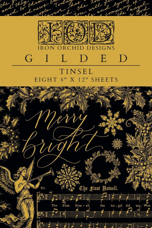 Tinsel Foil IOD Paint Inlay 8x12 Pad™ - The Mustard Seed Collection, The Seed