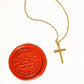 Tirza 18K Gold Non-Tarnish Small Cross Necklace: Yellow Gold - The Mustard Seed Collection, The Seed