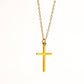 Tirza 18K Gold Non-Tarnish Small Cross Necklace: Yellow Gold - The Mustard Seed Collection, The Seed