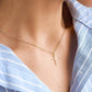 Tirza 18K Gold Non-Tarnish Small Cross Necklace: Yellow Gold - The Mustard Seed Collection, The Seed