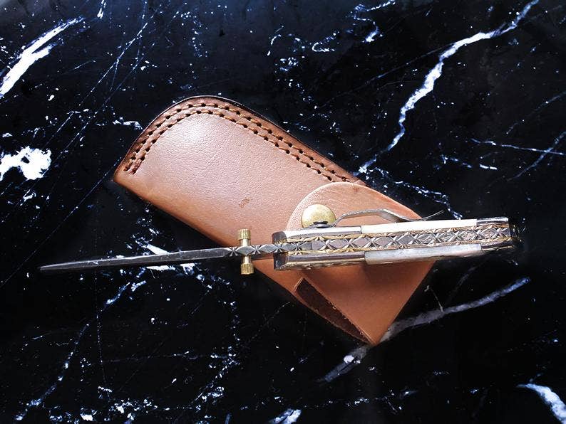Titan American Eagle - White Wolf Damascus folding / EDC/ - The Mustard Seed Collection, The Seed