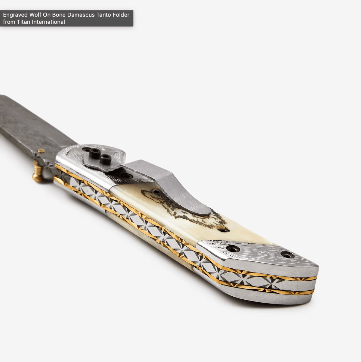 Titan American Eagle - White Wolf Damascus folding / EDC/ - The Mustard Seed Collection, The Seed