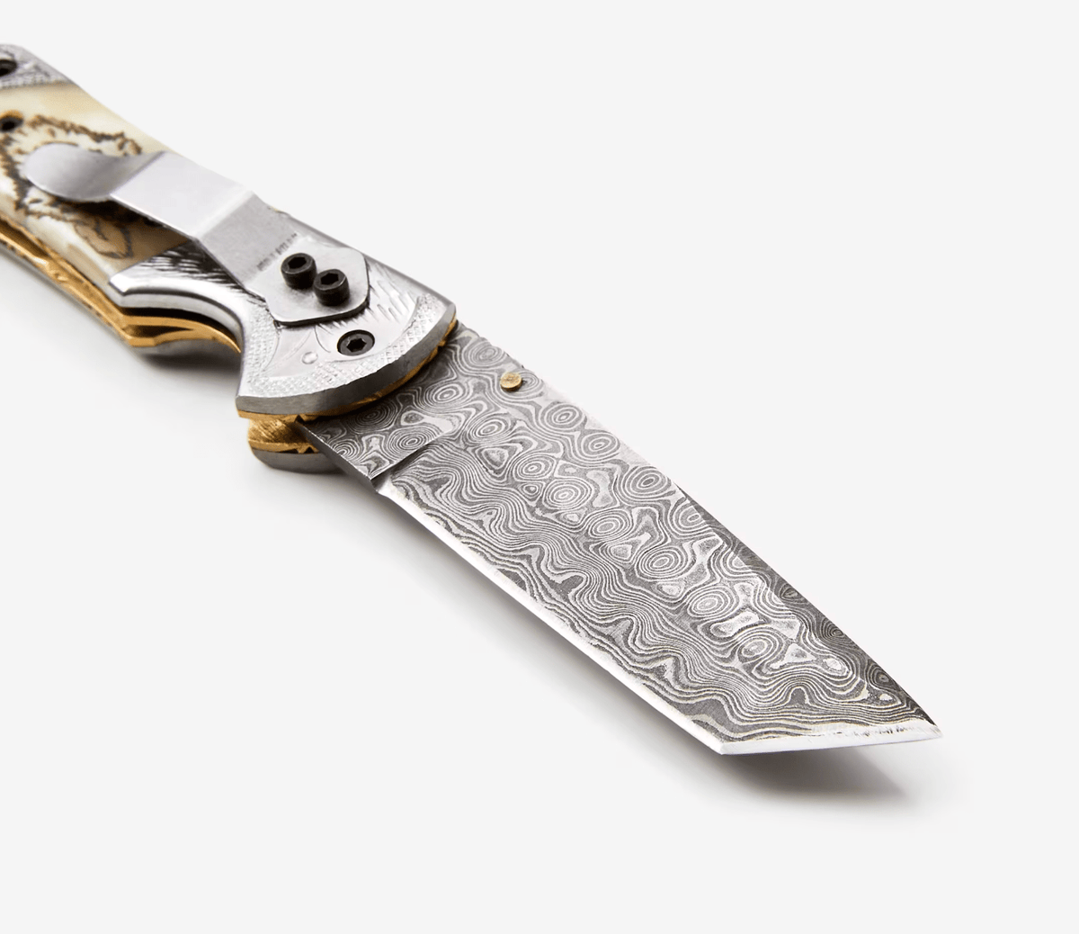 Titan American Eagle - White Wolf Damascus folding / EDC/ - The Mustard Seed Collection, The Seed