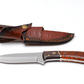 Titan International Knives Satin Finish Hunter — Amber Honeycomb & Wood Hybrid Handle — Bushcraft & Skinning Knife - The Mustard Seed Collection, The Seed