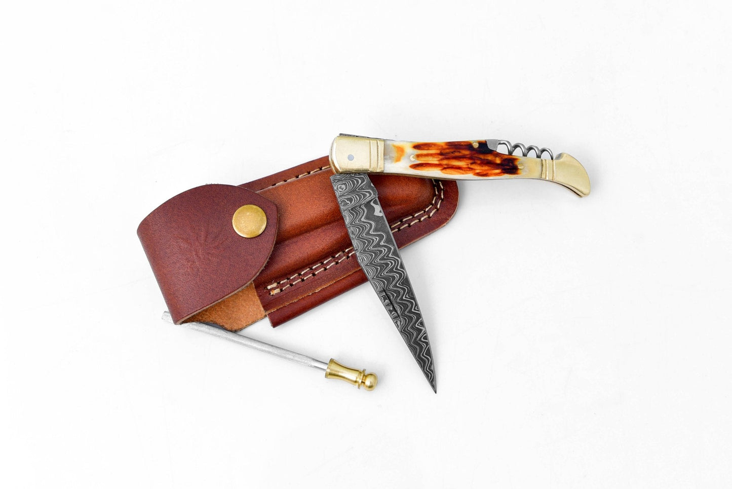 Titan Royale French Damascus Pocket Knife - The Mustard Seed Collection, The Seed