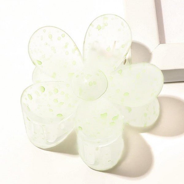 Translucent Monochromatic Paint Splatter Flower Hair Clip - The Mustard Seed Collection, The Seed