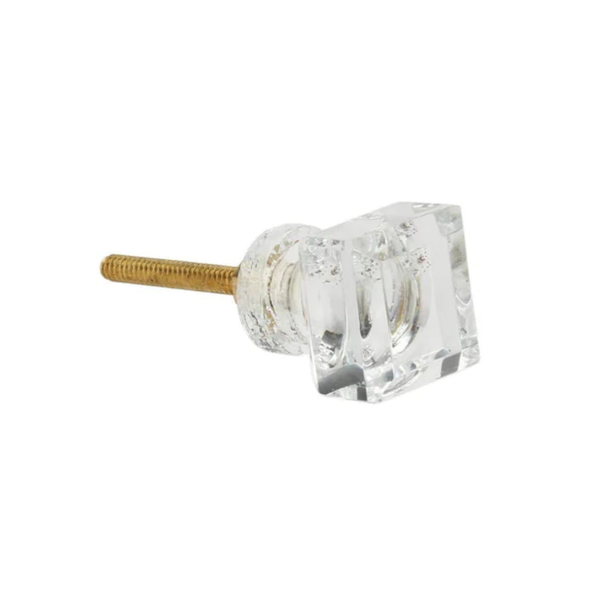 Transparent Square Glass Knob - The Mustard Seed Collection, The Seed