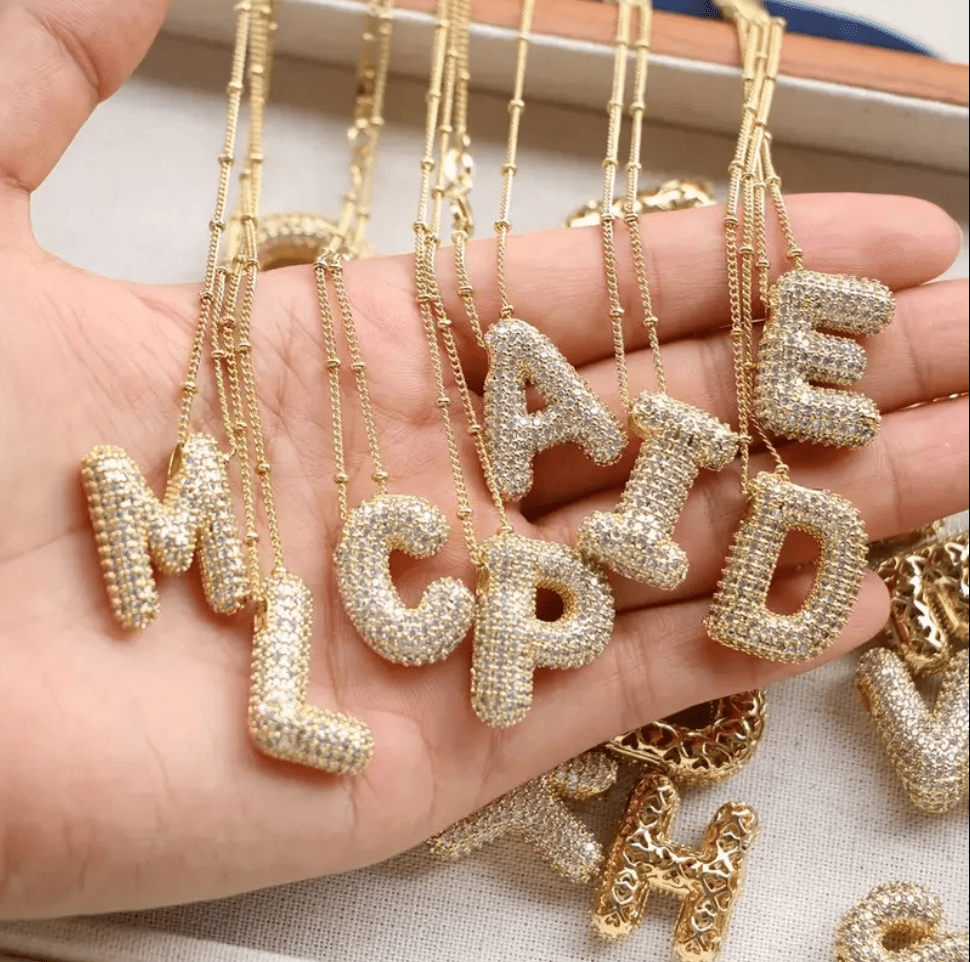✨Trendy Bubble Initial Necklaces✨: C - The Mustard Seed Collection, The Seed