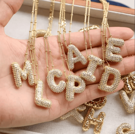 ✨Trendy Bubble Initial Necklaces✨: E - The Mustard Seed Collection, The Seed