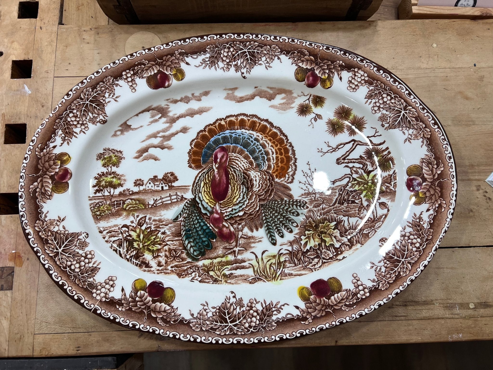Turkey Transferware Platter 