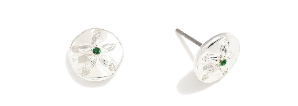Sea Creature Stud Earrings Sand Dollar