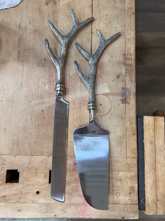 Two-Piece Deer Antler Serving Set - The Mustard Seed Collection, The Seed