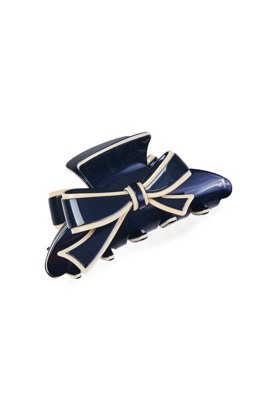 Two-Tone Bow Hair Claw: Cream - The Mustard Seed Collection, The Seed