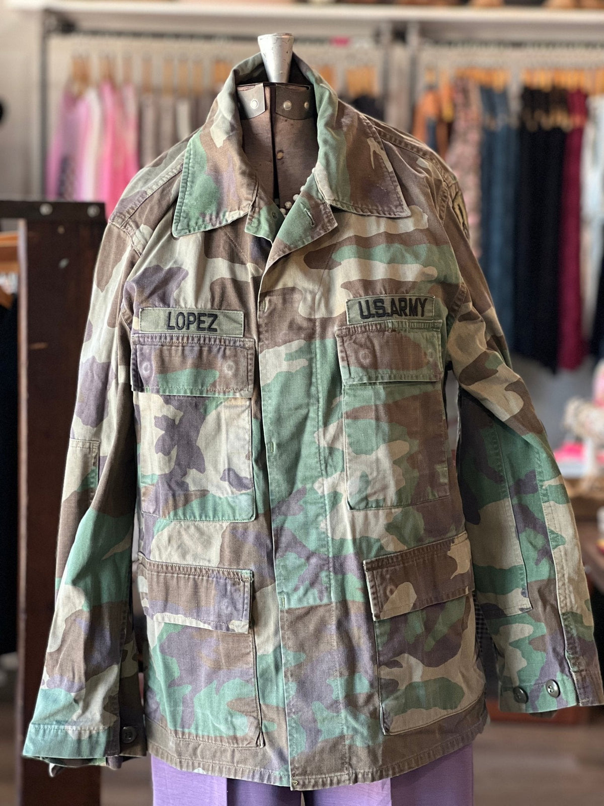 US Army Woodland Camo Jacket: Lopez - The Mustard Seed Collection, The Seed