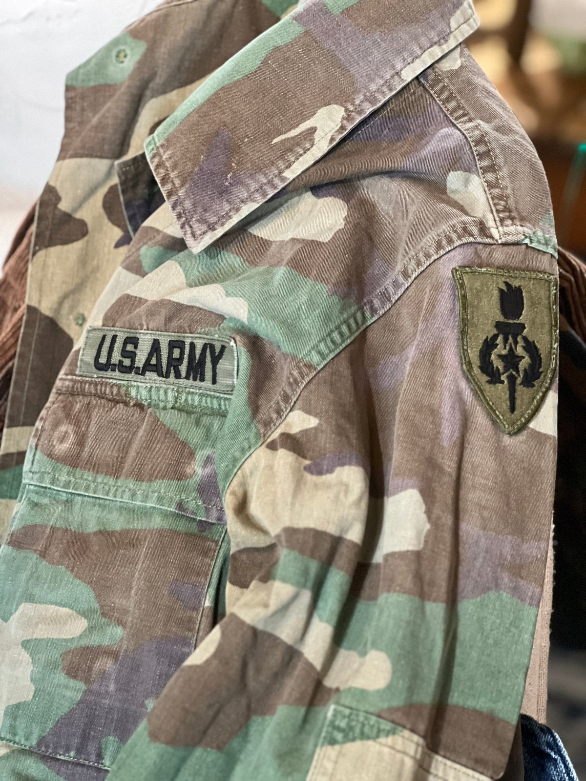US Army Woodland Camo Jacket: Lopez - The Mustard Seed Collection, The Seed