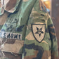 US Army Woodland Camo Jacket: Worn Patches - The Mustard Seed Collection, The Seed