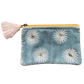 Velvet Daisies on Aqua Coin Purse: Large - The Mustard Seed Collection, The Seed