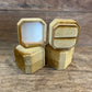Velvet Ring Box Mustard Gold