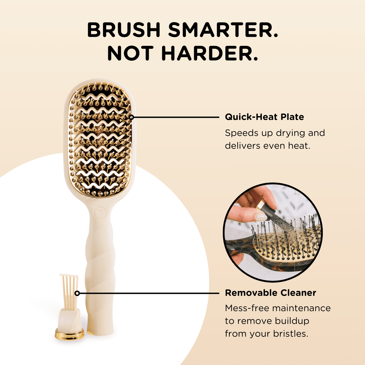 Vented Hair Brush | Tan - The Mustard Seed Collection, The Seed