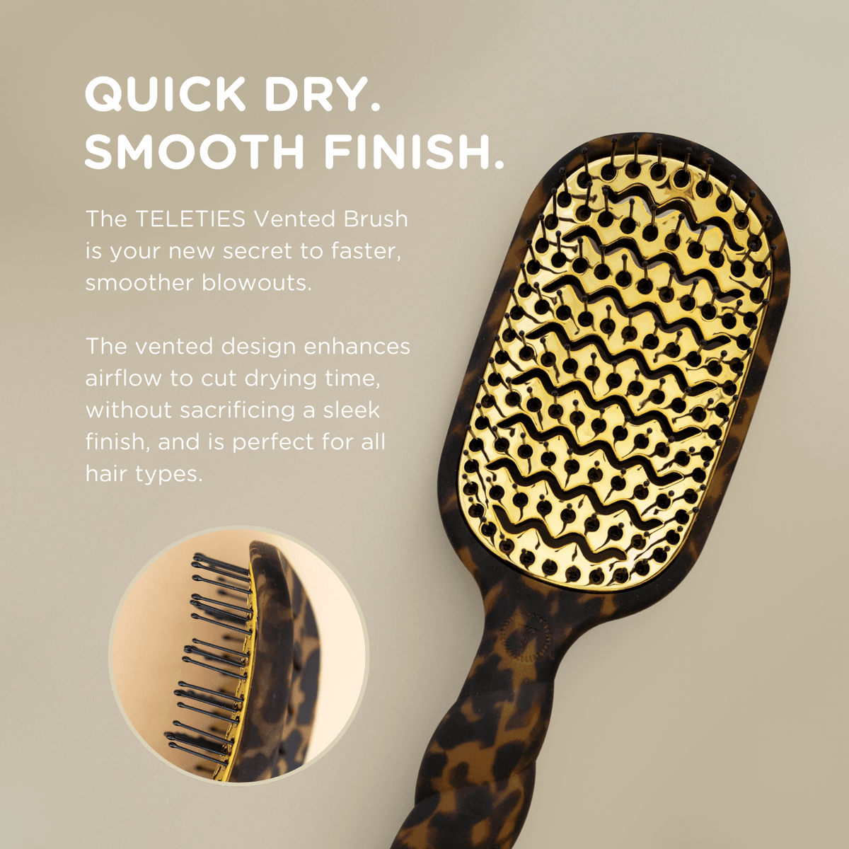 Vented Hair Brush | Tortoise 