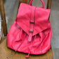 Vera Bradley Big Sky Leather Backpack – Desert Coral Pink Drawstring Rucksack