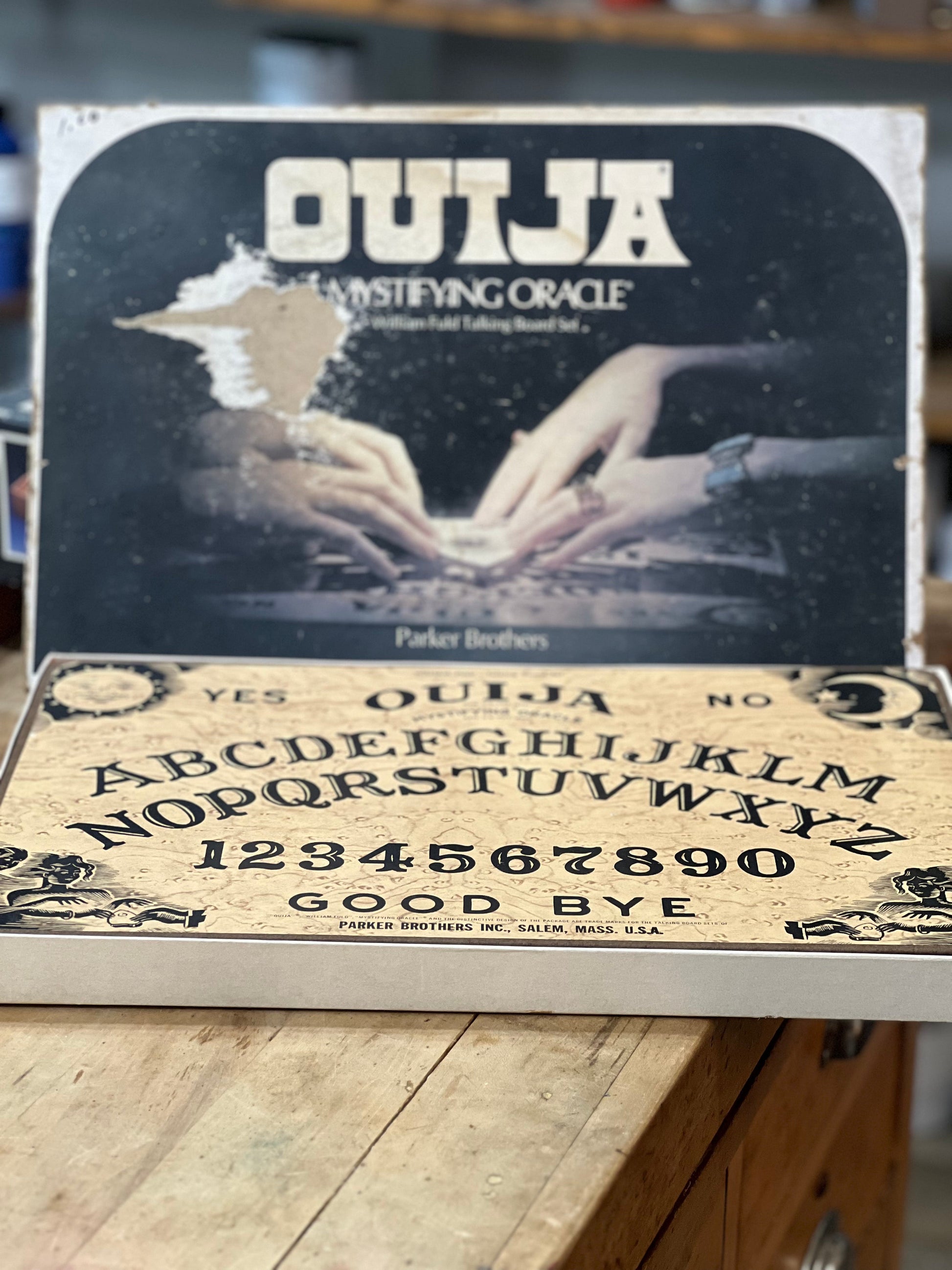 Vintage 1970s Parker Brothers Ouija Board "Mystifying Oracle" Set - Complete