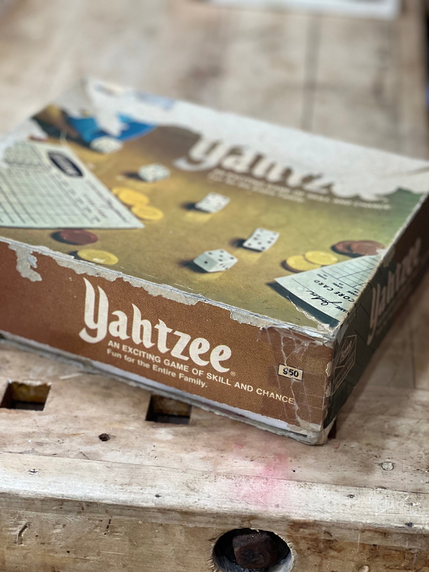 Vintage 1970s Yahtzee Dice Game by E.S. Lowe / Milton Bradley