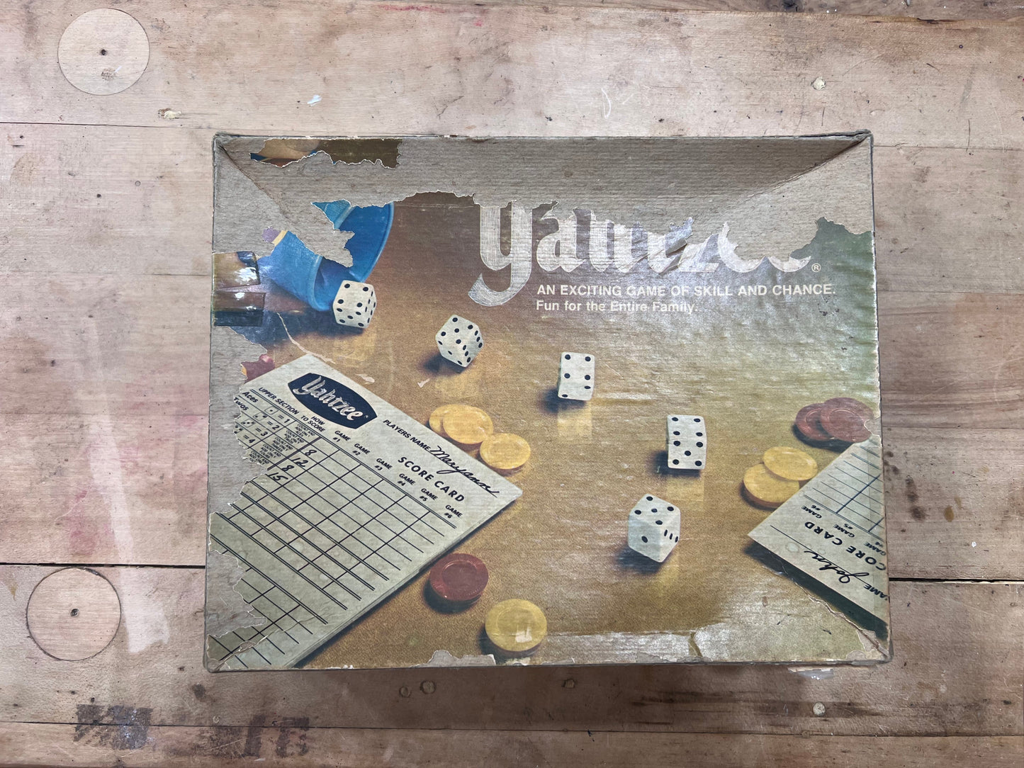 Vintage 1970s Yahtzee Dice Game by E.S. Lowe / Milton Bradley