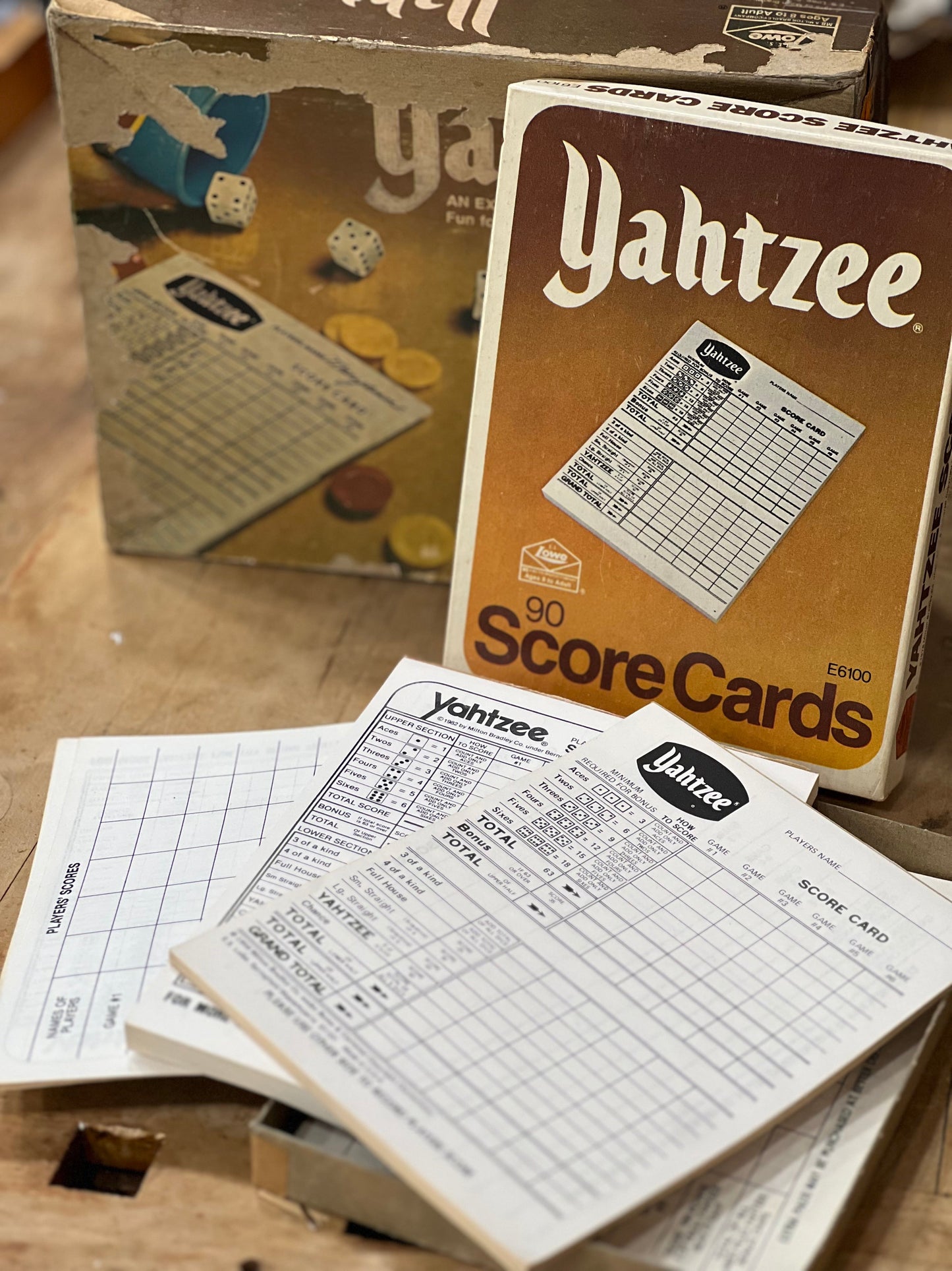 Vintage 1970s Yahtzee Dice Game by E.S. Lowe / Milton Bradley