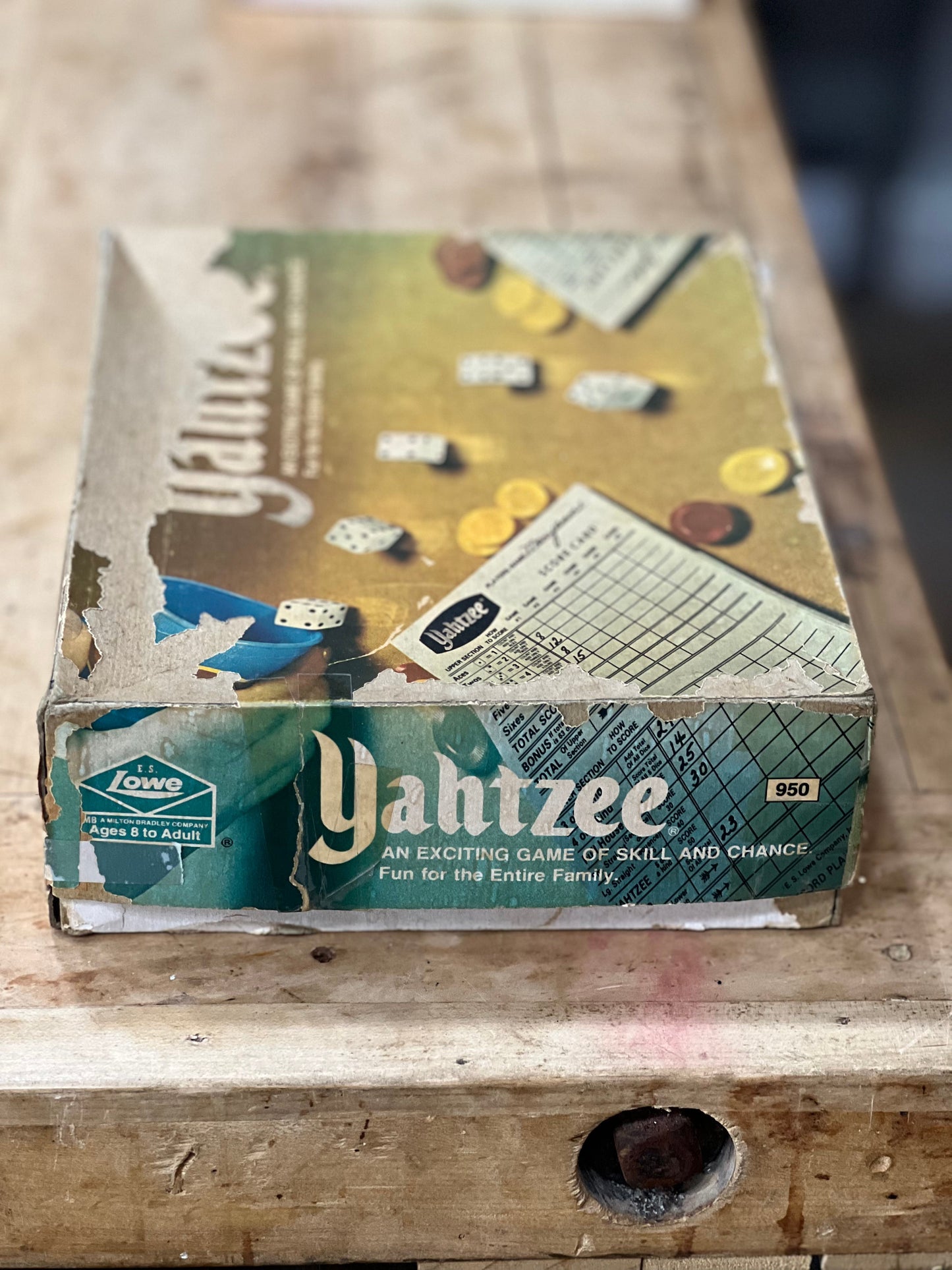 Vintage 1970s Yahtzee Dice Game by E.S. Lowe / Milton Bradley