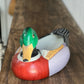 Vintage 1985 FTD Ceramic Mallard Duck Planter and Catchall