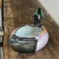 Vintage 1985 FTD Ceramic Mallard Duck Planter and Catchall