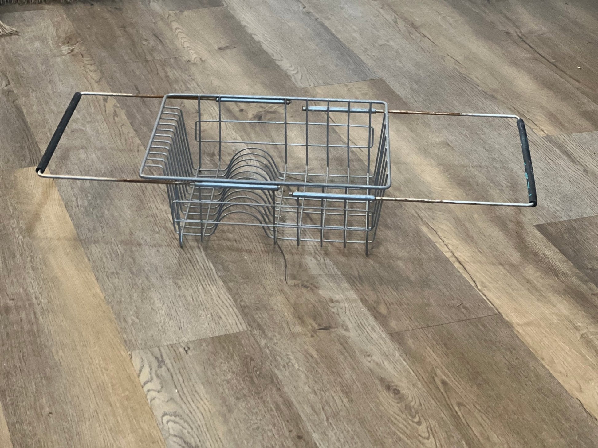 Vintage Adjustable Stainless Steel Over-the-Sink Dish Drying Rack - The Mustard Seed Collection, The Seed