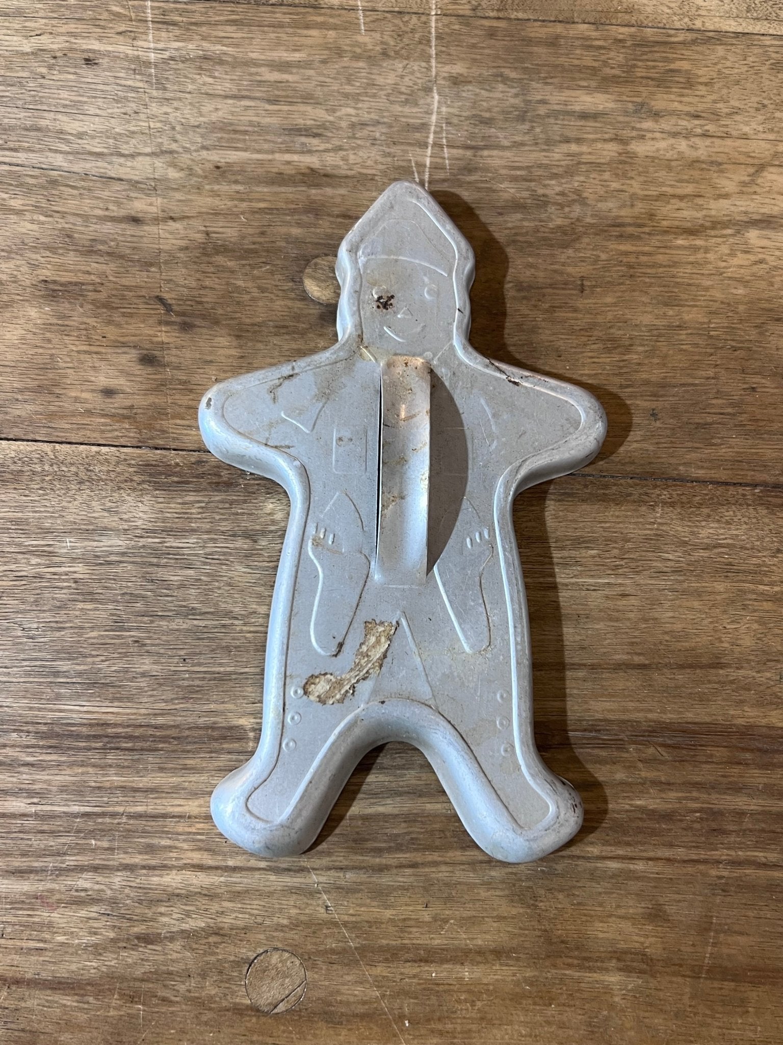 Vintage Aluminum Gingerbread Man Cookie Cutter. - The Mustard Seed Collection, The Seed
