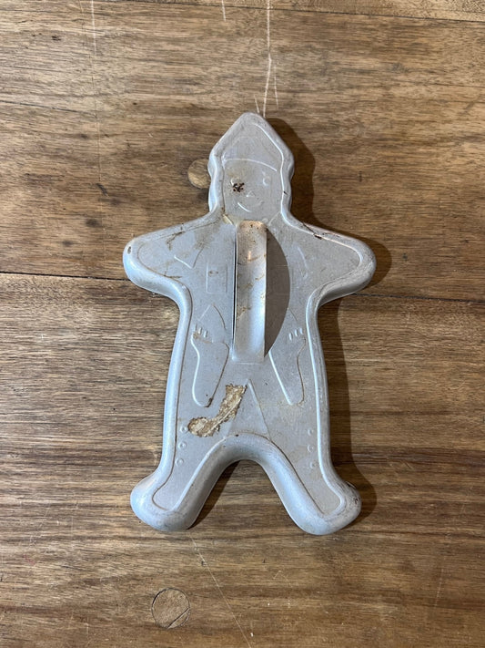 Vintage Aluminum Gingerbread Man Cookie Cutter. - The Mustard Seed Collection, The Seed