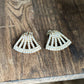 Vintage Art Deco Rhinestone Fan Shoe Clips (Pair)