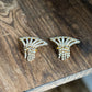 Vintage Art Deco Rhinestone Fan Shoe Clips (Pair)
