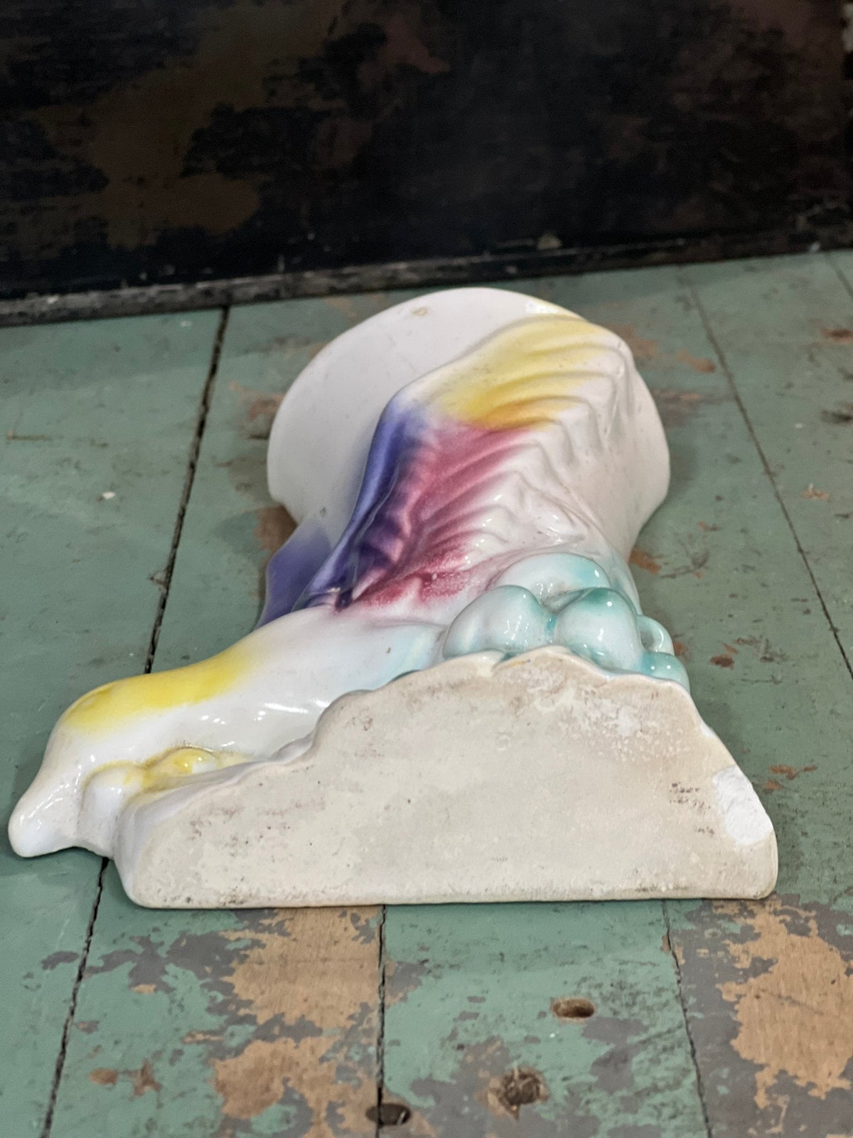 Vintage Art Deco Seagull Ceramic Wall Pocket Vase – 7.25" 