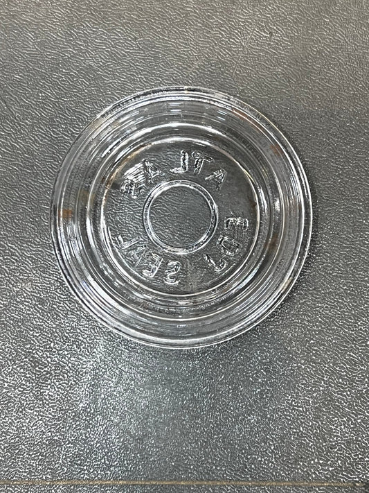 Vintage Atlas E-Z Seal Clear Glass Replacement Lid (2.5") - The Mustard Seed Collection, The Seed