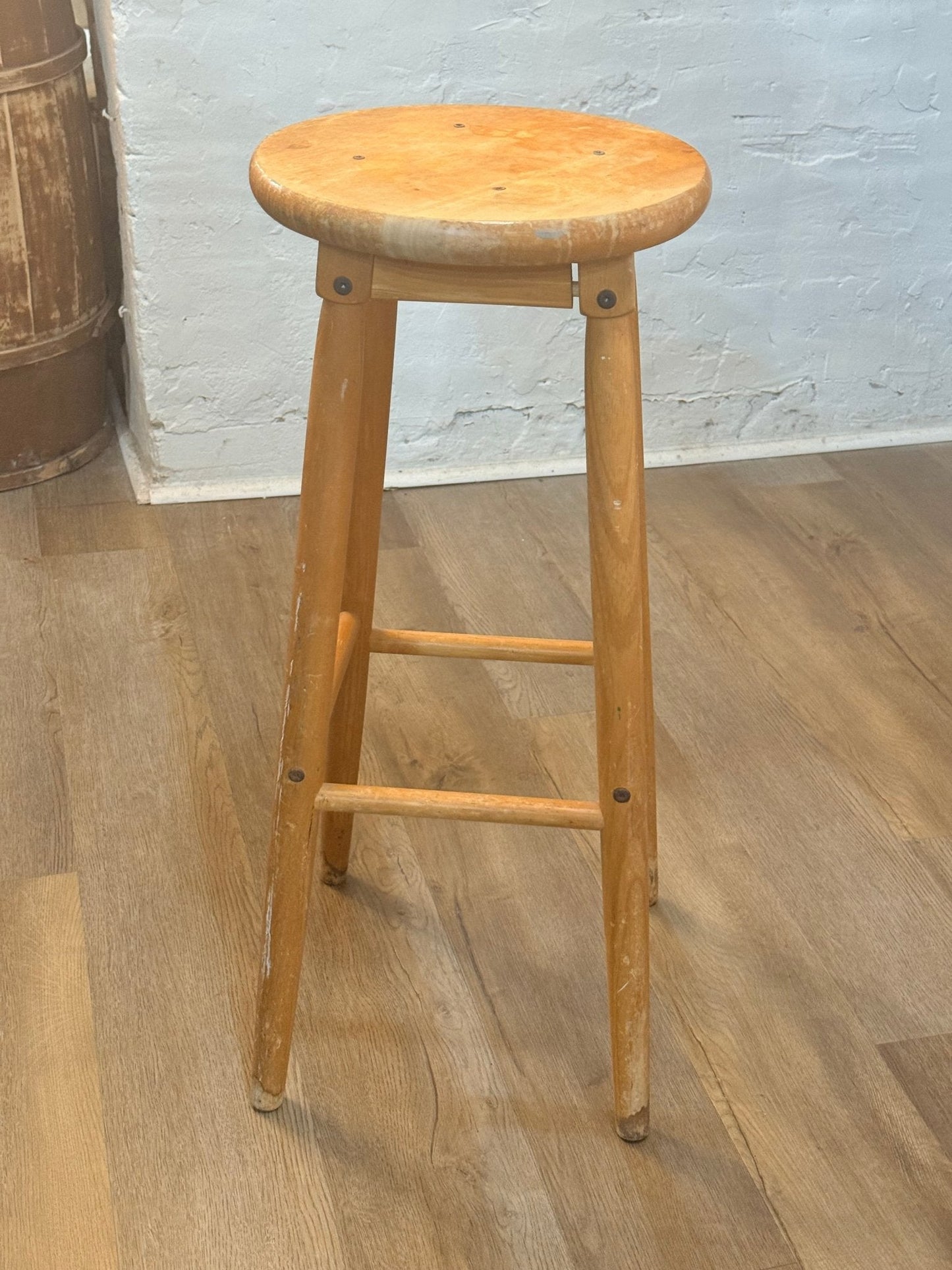 Vintage Backless Stool 