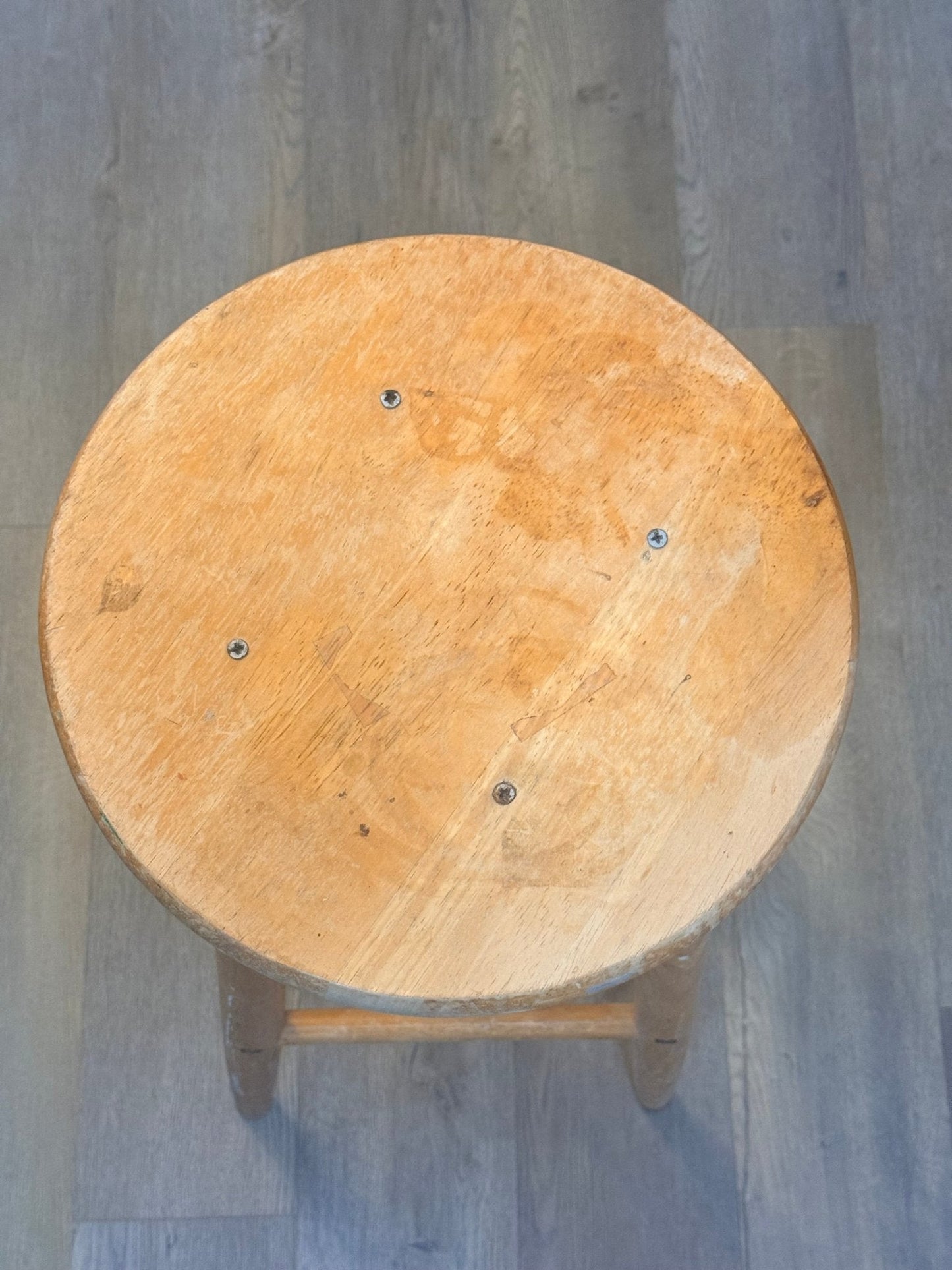 Vintage Backless Stool 