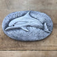 Vintage Bekka Handcrafted Mt. Redoubt Volcanic Ash Dolphin Plaque