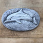 Vintage Bekka Handcrafted Mt. Redoubt Volcanic Ash Dolphin Plaque 